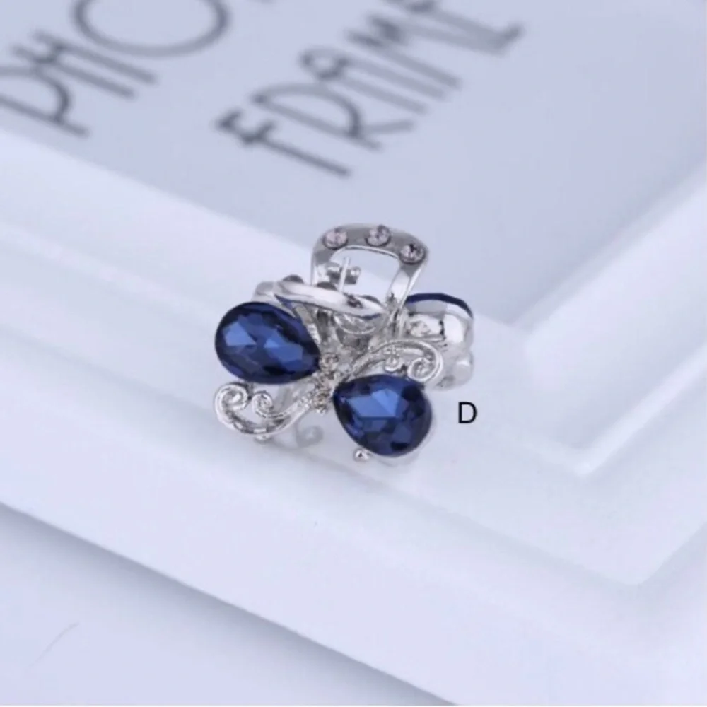 Crystal Hairpins For Women Rose Flower Hair Bows With Clips